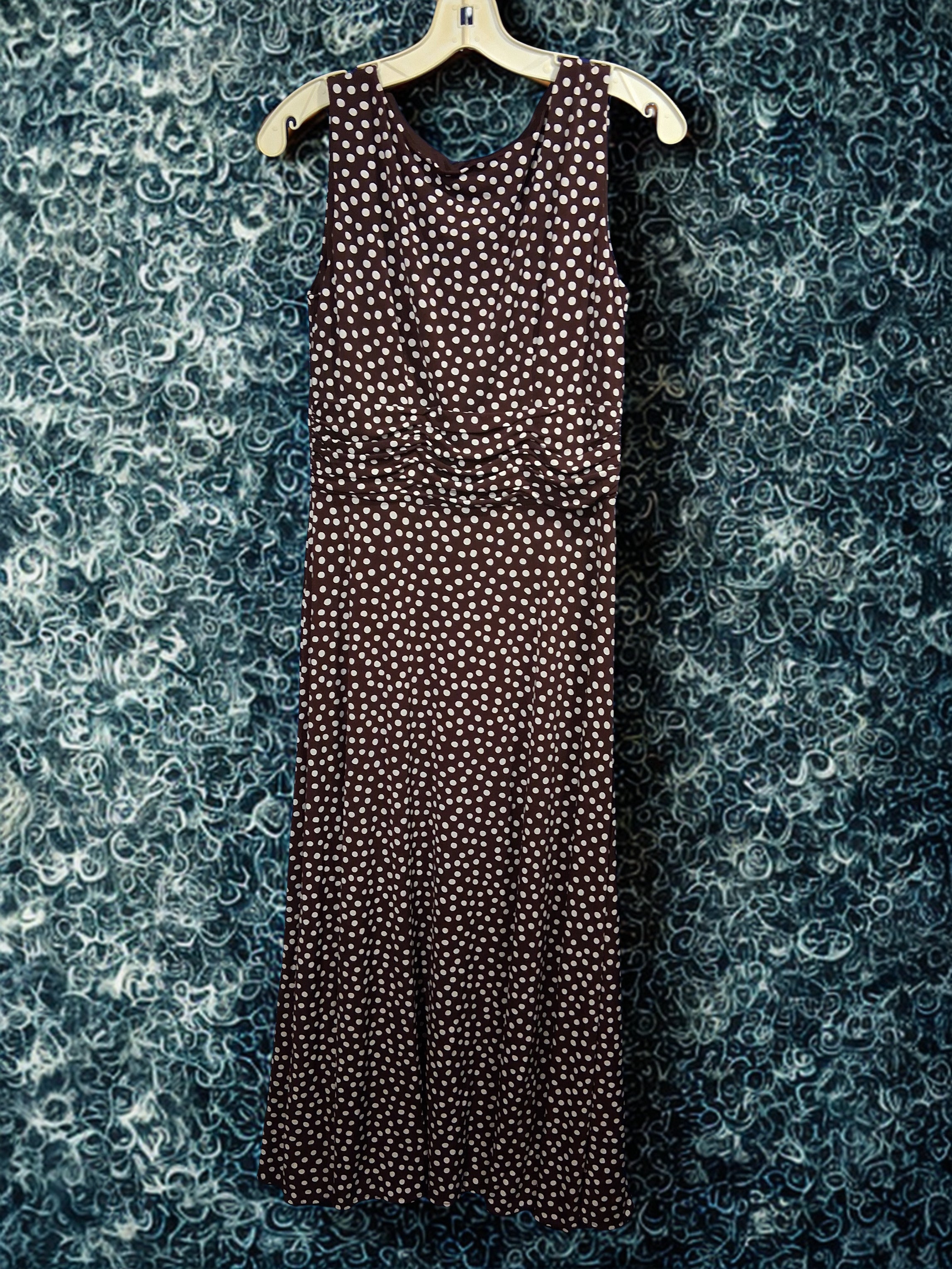 Brown & White Polka Dot Dress