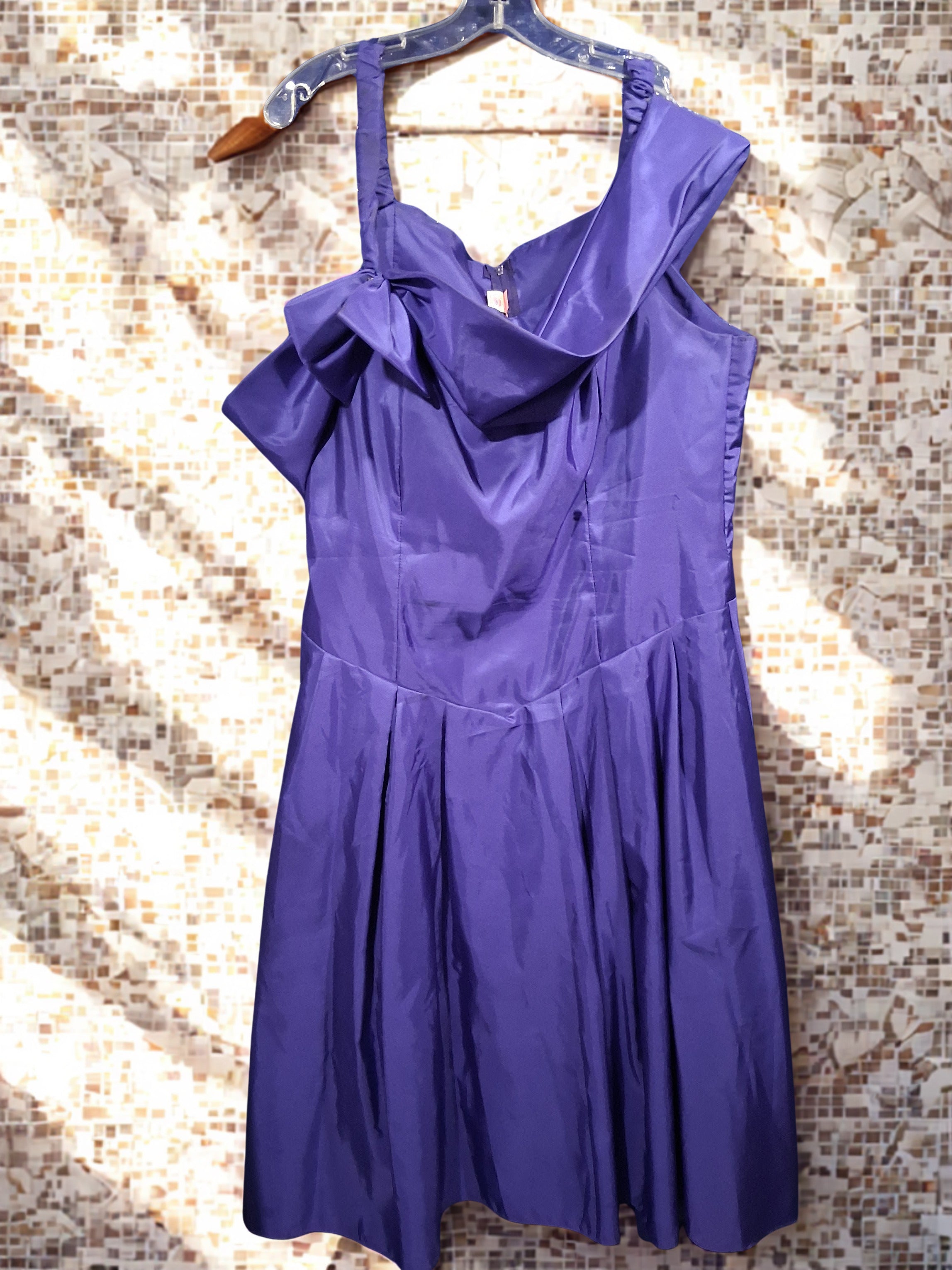 1980s Purple Cocktail & Prom Dress