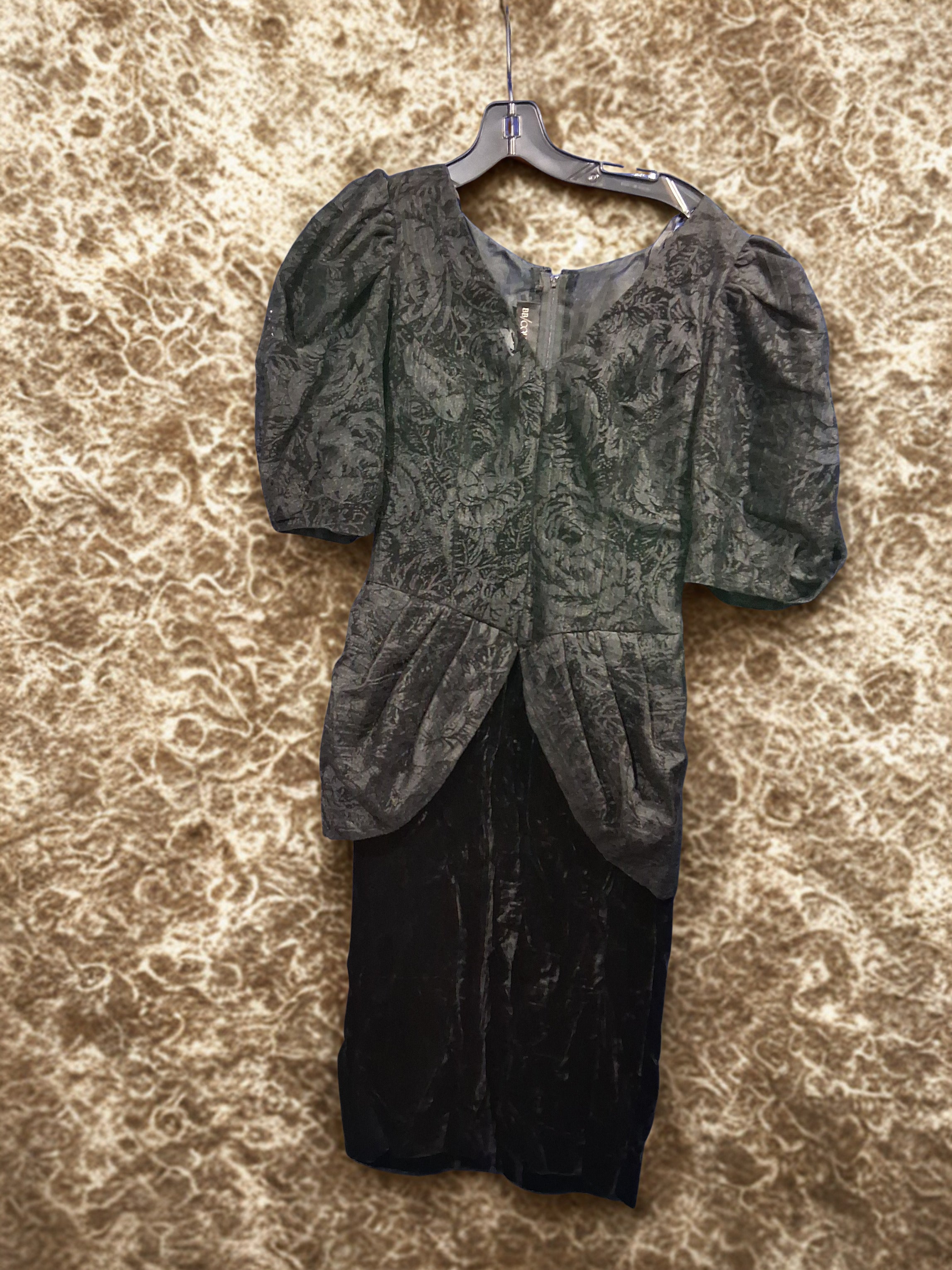 Vintage 80s Milanzo Velvet Black Dress